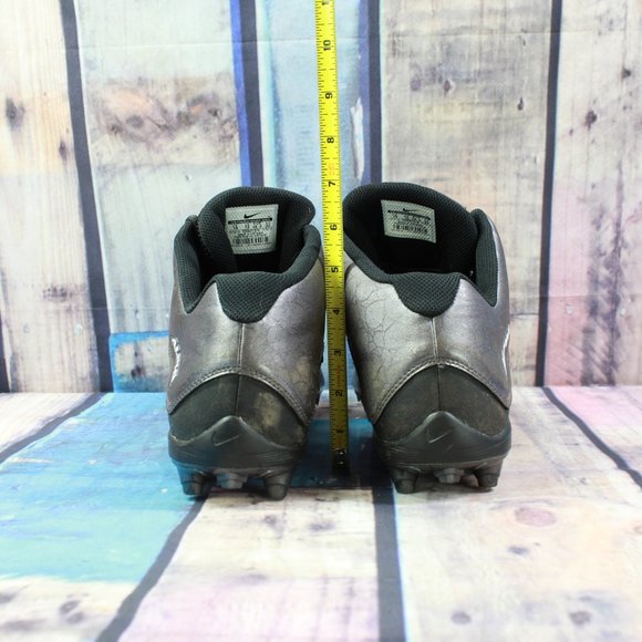 Nike Alpha Strike 2 Gray Black Leather Lace-up Football Cleats Size 14 - Picture 9 of 9